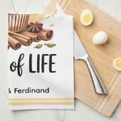 Gepersonaliseerd bakken is de Spice of Life Handdo Theedoek (Quarter Fold)