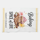 Gepersonaliseerd bakken is de Spice of Life Handdo Theedoek (Horizontaal)