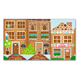 Gepersonaliseerd bakkerij magnetisch visitekaartje