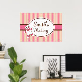 Gepersonaliseerd Bakkerij teken Art Print (Thuiskantoor)