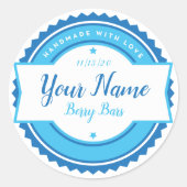 Gepersonaliseerd bakkerijlabel ronde sticker (Voorkant)