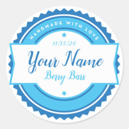 Gepersonaliseerd bakkerijlabel ronde sticker