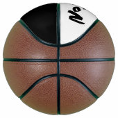 Gepersonaliseerd Ball Player Number Black White Basketbal (Rechts)