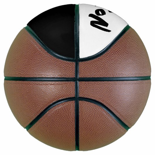 Gepersonaliseerd Ball Player Number Black White Basketbal (Rechts)