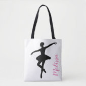 Gepersonaliseerd ballerina ballet tote bag (Voorkant)