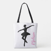 Gepersonaliseerd ballerina ballet tote bag (Achterkant)