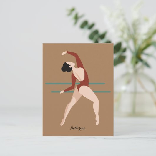 Gepersonaliseerd Ballerina Gift Briefkaart (Staand voorkant)