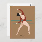 Gepersonaliseerd Ballerina Gift Briefkaart (Voorkant / Achterkant)