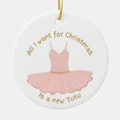 Gepersonaliseerd Ballet Dancer cadeau, Gepersonali Keramisch Ornament (Voorkant)