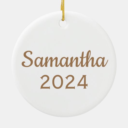 Gepersonaliseerd Ballet Dancer cadeau, Gepersonali Keramisch Ornament (Achterkant)