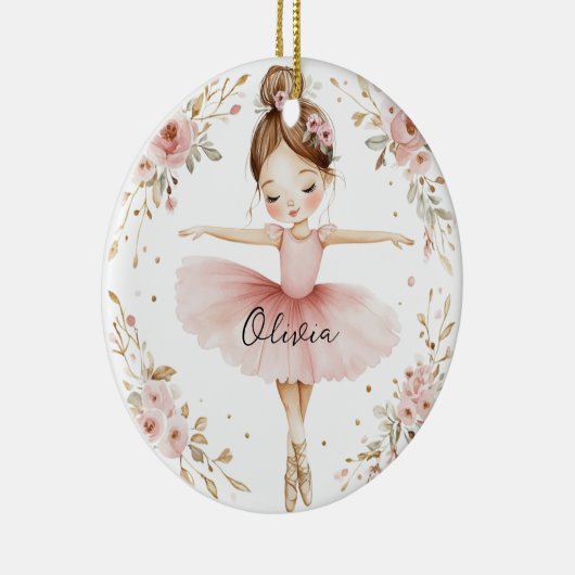 Gepersonaliseerd balletmeisje keramisch ornament (Rechts)