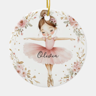 Gepersonaliseerd balletmeisje keramisch ornament