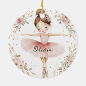 Gepersonaliseerd balletmeisje keramisch ornament (Achterkant)