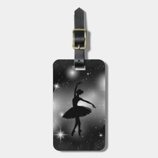 Gepersonaliseerd balletsilhouet bagagelabel