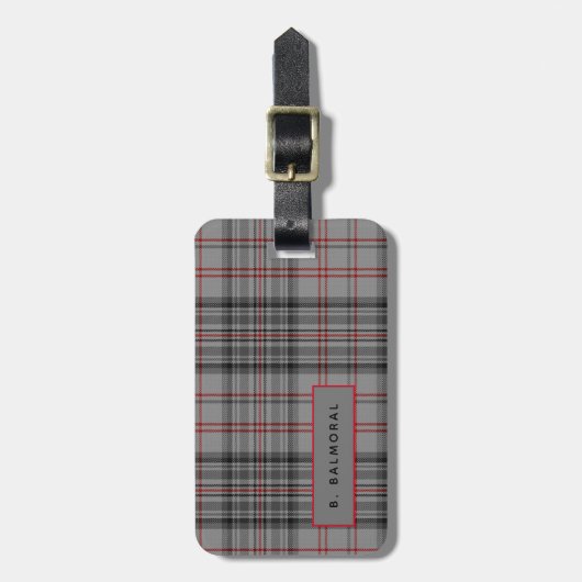 Gepersonaliseerd Balmoreel Tartan Mannen Bagagelab Bagagelabel (Voorkant verticaal)