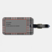 Gepersonaliseerd Balmoreel Tartan Mannen Bagagelab Bagagelabel (Achterkant horizontaal)