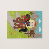 Gepersonaliseerd bande meisje Jigzaag Puzzle Legpuzzel (Horizontaal)