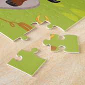 Gepersonaliseerd bande meisje Jigzaag Puzzle Legpuzzel (Zijkant)