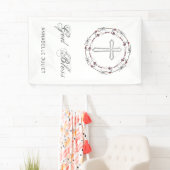 Gepersonaliseerd baptisme God Bless Christelijk Cr Spandoek (Insitu)