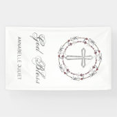 Gepersonaliseerd baptisme God Bless Christelijk Cr Spandoek (Horizontaal)