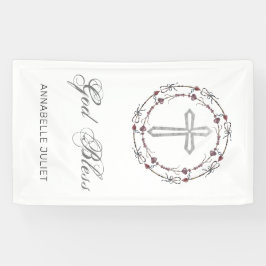 Gepersonaliseerd baptisme God Bless Christelijk Cr Spandoek
