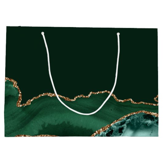 Gepersonaliseerd Bar Mitzvah Mazel Tov Green Gold Groot Cadeauzakje (Achterkant)