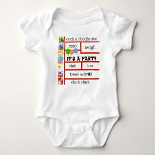 Gepersonaliseerd barnyard Animals Birthday Tshirt