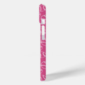 Gepersonaliseerd Baseball Softball Patroon op roze Case-Mate iPhone Case (Achterkant / Links)