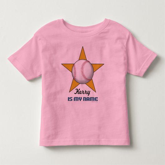 Gepersonaliseerd Baseball Star T-shirt - Gepersona (Voorkant)