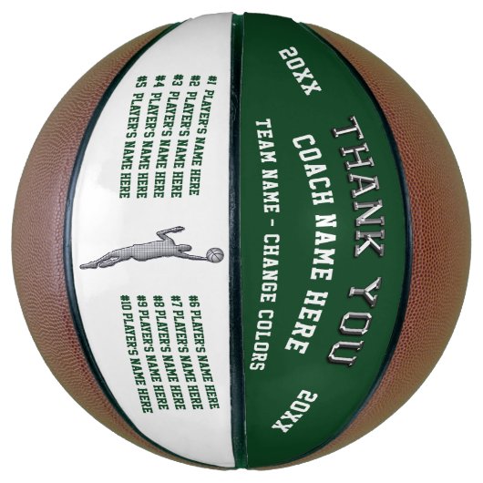 Gepersonaliseerd basketbal, basketbal coach gesche (Verticaal)