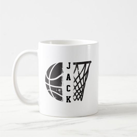 Gepersonaliseerd Basketbal met Jouw naam of Team Koffiemok (Links)