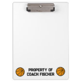 Gepersonaliseerd basketbalklembord klembord (Voorkant)