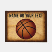 Gepersonaliseerd Basketball Deurklep, JOUW TEKST Deurmat (Voorkant)