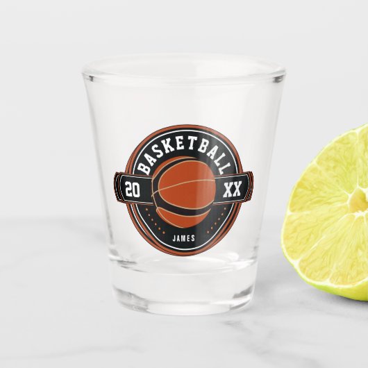 Gepersonaliseerd Basketball-thema Shot Glas (Voorkant)