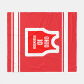 Gepersonaliseerd basketbalspeler T-shirt Fleece Deken (Voorkant (Horizontaal))