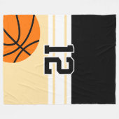 Gepersonaliseerd basketbalspelernummer fleece deken (Voorkant (Horizontaal))