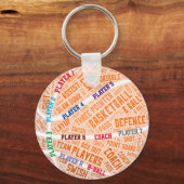 Gepersonaliseerd basketbalteam Coach Gift Sleutelh Sleutelhanger (Voorkant)