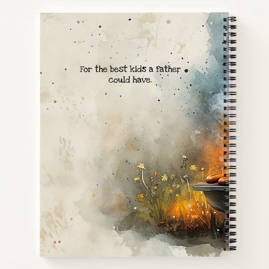 Gepersonaliseerd BBQ Receptenboek Notitieboek (Achterkant)