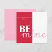Gepersonaliseerd Be Mine Heart Love Voorstel Red P Feestdagenkaart (Voorkant / Achterkant)
