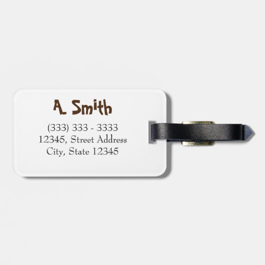 Gepersonaliseerd|| Beach is mijn therapie Bagagelabel (Achterkant horizontaal)