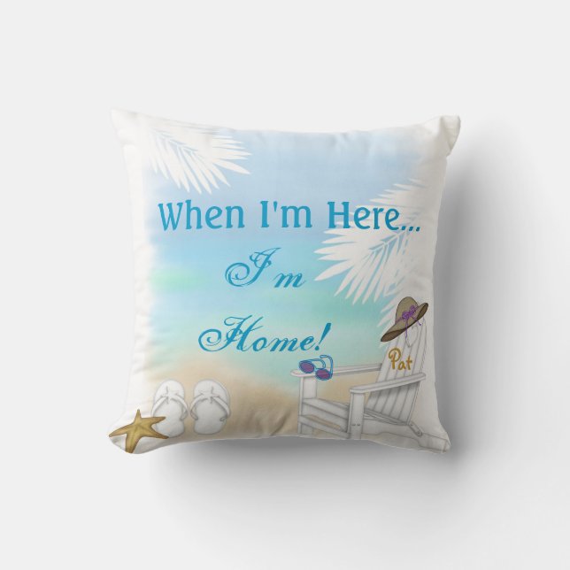 GEPERSONALISEERD BEACH PILLOWGIFT VOOR DE BEACH LO KUSSEN (Voorkant)