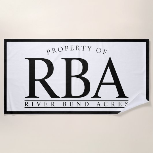 GEPERSONALISEERD BEACH TOWEL | Familienaam Towel Strandlaken (Voorkant)