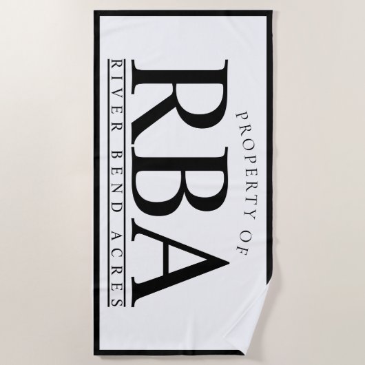 GEPERSONALISEERD BEACH TOWEL | Familienaam Towel Strandlaken (Voorkant)