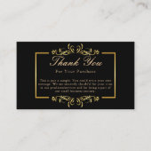 Gepersonaliseerd bedankbriefje voor klant visitekaartje (Voorkant)