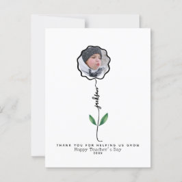 Gepersonaliseerd Bedankt docent Fotocadeau van kin Briefkaart