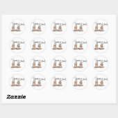 Gepersonaliseerd bedankt Gift Ronde Sticker (Vel)