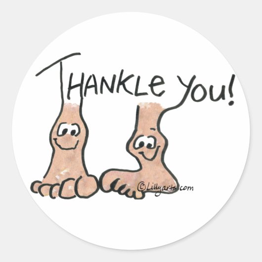Gepersonaliseerd bedankt Gift Ronde Sticker (Voorkant)