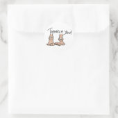 Gepersonaliseerd bedankt Gift Ronde Sticker (Tas)