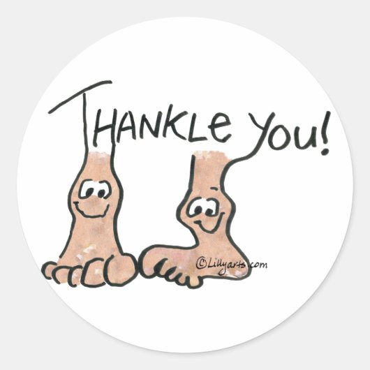 Gepersonaliseerd bedankt Gift Ronde Sticker (Voorkant)