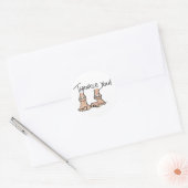 Gepersonaliseerd bedankt Gift Ronde Sticker (Envelop)